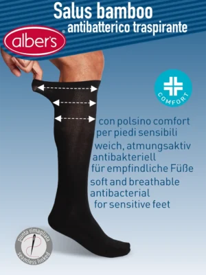 5 PAIA CALZA LUNGA SALUS BAMBOO UOMO